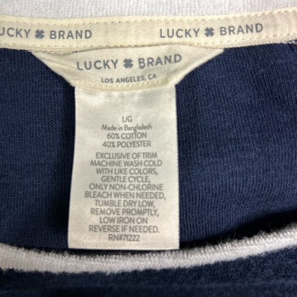 Lucky Brand Shirt 2 Piece Women’s Large Activewear T Shirt Top Lounge Casual - Picture 7 of 14